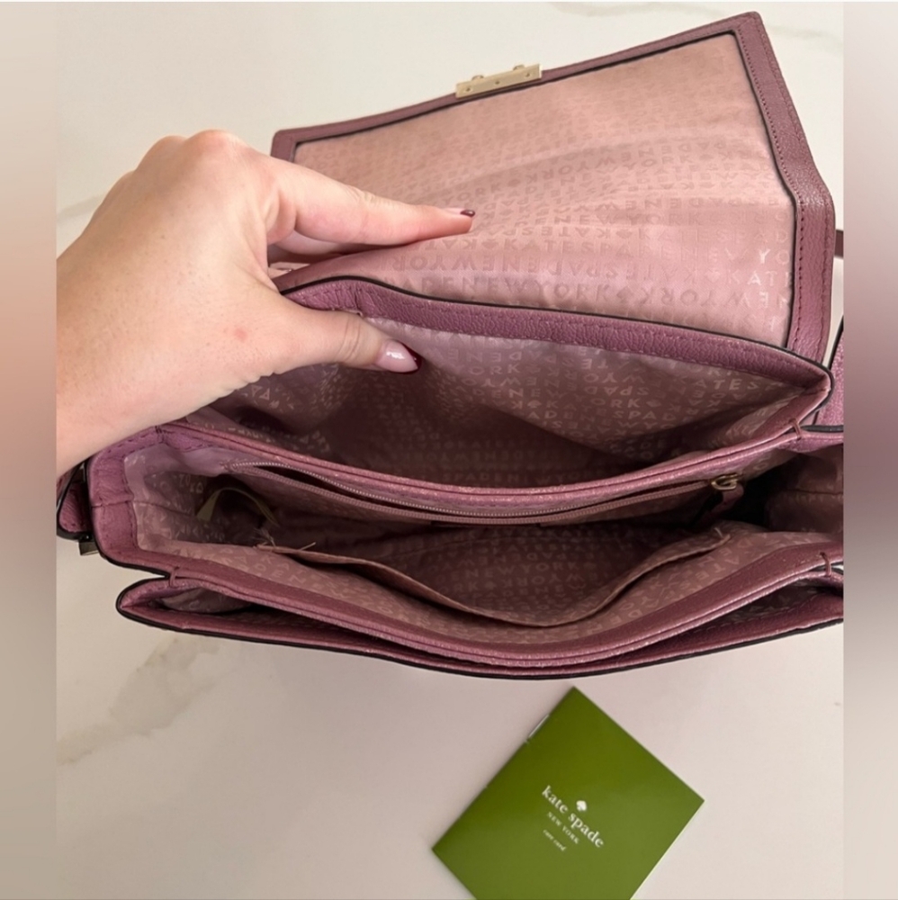 Kate Spade Raisin Milna‎ Lovett Syreet Leather Crossbody Bag - Picture 5 of 6